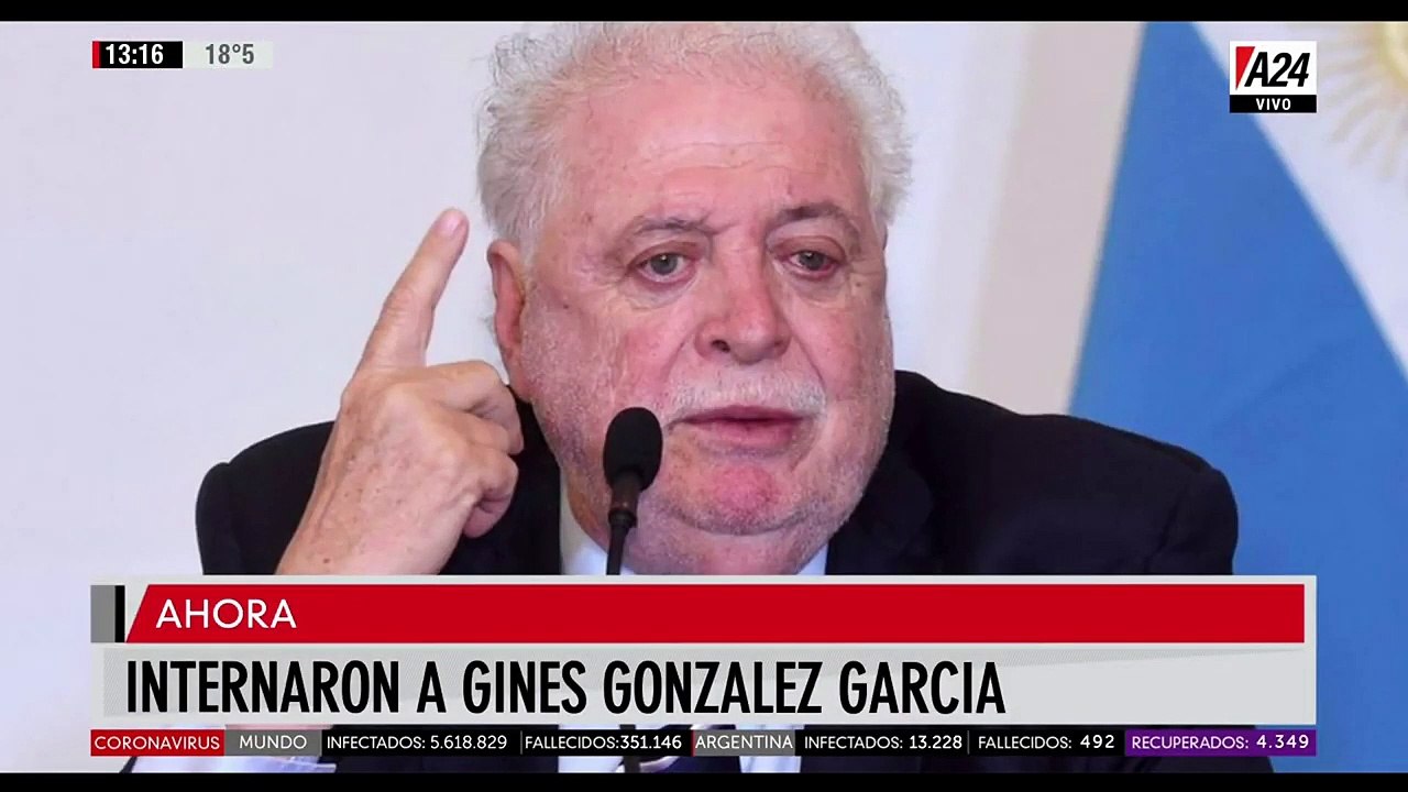 Ginés González García internado