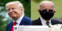 Trump mocks Biden for wearing a face mask in public