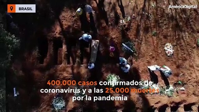 Brasil se acerca a los 400.000 casos de coronavirus