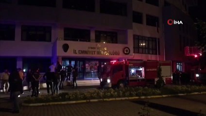 Sinop İl Emniyet Müdürlüğünde yangın