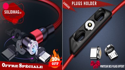 SOLIDMAG 2.0 câble de charge magnétique 3-en-1 rotatif 540°