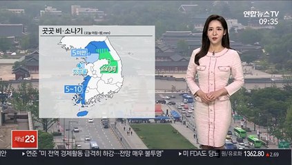 [날씨] 구름 많고 곳곳 약한 비…한낮 대부분 선선