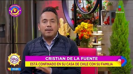 EXCLUSIVA: Cristian de la Fuente está confinado con su familia en su casa de Chile