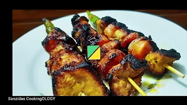 chicken shashlik bbq homemade easy recipe bangla