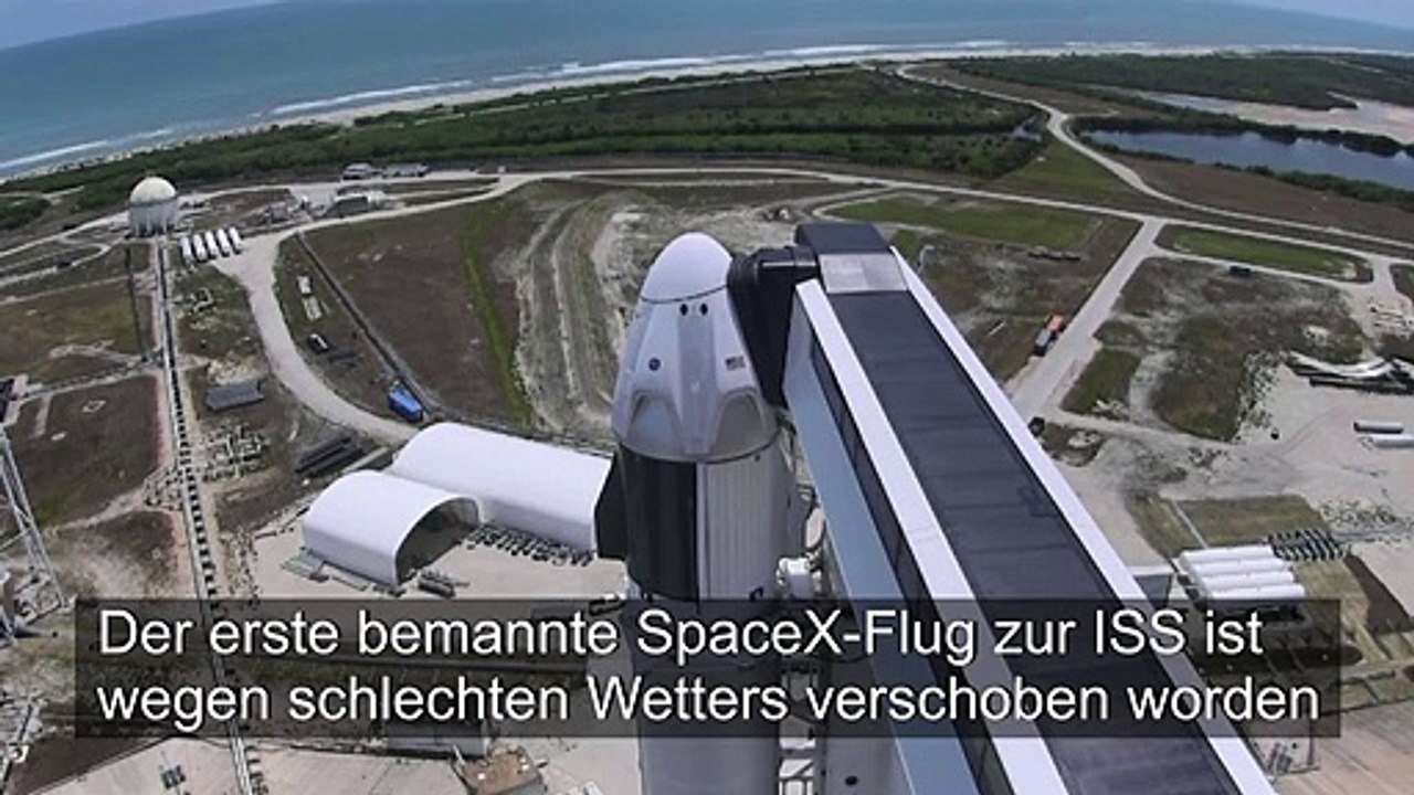 Bemannter SpaceX-Flug wegen schlechten Wetters verschoben