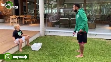 Neymar'dan oğluna yumurtalı şaka