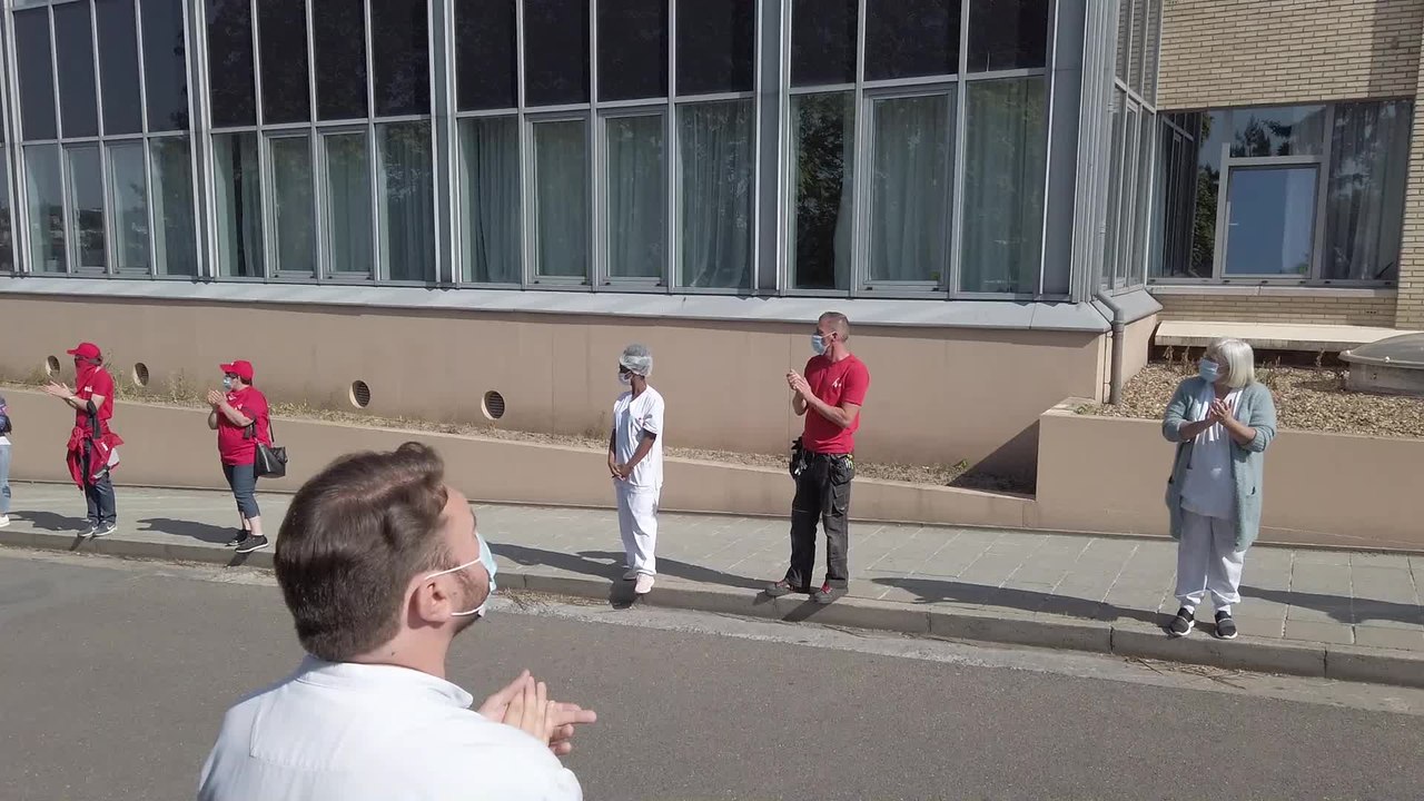 Actions du personnel des Soins de Santé organisées par la CGSP à l'hôpital Peri (Liège)