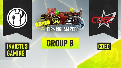 Dota2 - Invictus Gaming vs. CDEC - Game 1 - ESL One Birmingham 2020 - Group B - China