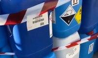 San Giorgio a Cremano (NA) - Scoperta fabbrica abusiva di disinfettanti (28.05.20)