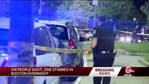 6 people shot, 1 person stabbed in Boston