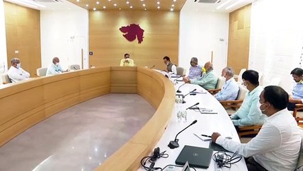 VIJAY RUPANI CHAIRED HIGH LEVEL MEETING WITH REVENUE SECRETARY HASMUKH ADHIA