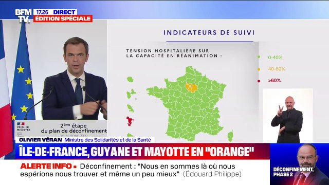 Réanimation : les tensions sanitaires encore importantes en IDF et à Mayotte, le Grand Est passe en vert