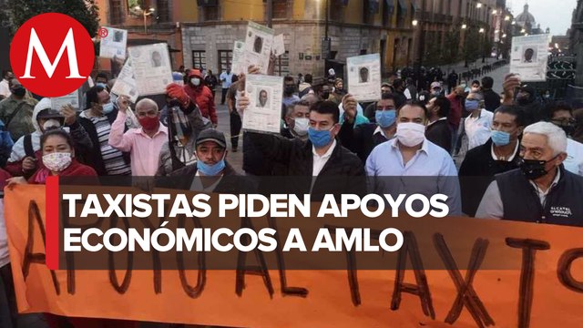 En Palacio Nacional, taxistas de CdMx piden pago de créditos por coronavirus