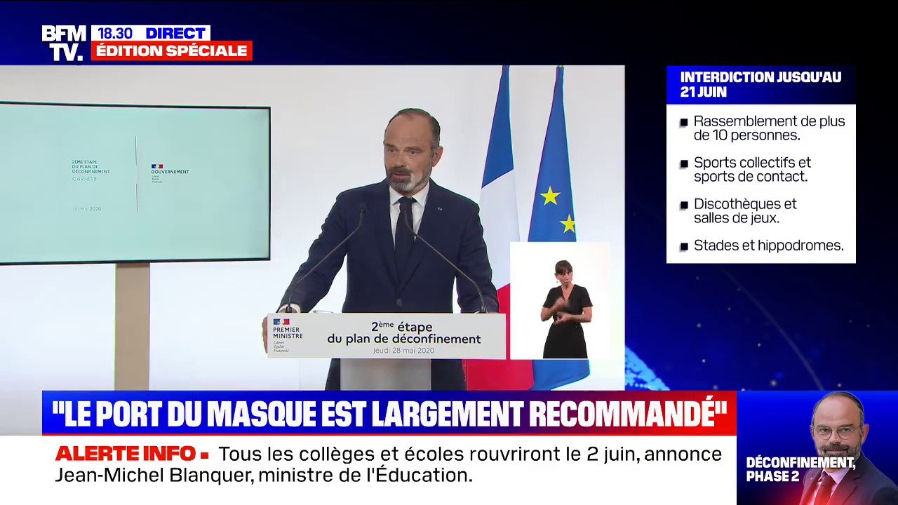 Edouard Philippe: "Je ne crois pas que le moment soit venu" de reprendre les compétitions sportives