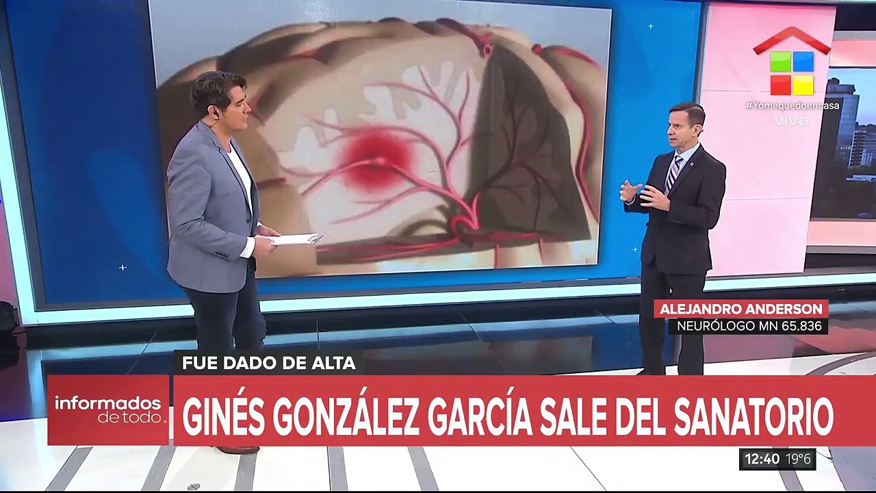 El ministro de Salud, Ginés González García, recibe el alta médica: tiene un hematoma subdural