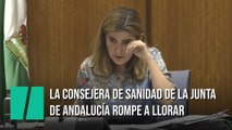 Las lágrimas de la consejera de la Junta de Andalucía al recordar el trabajo de los funcionarios