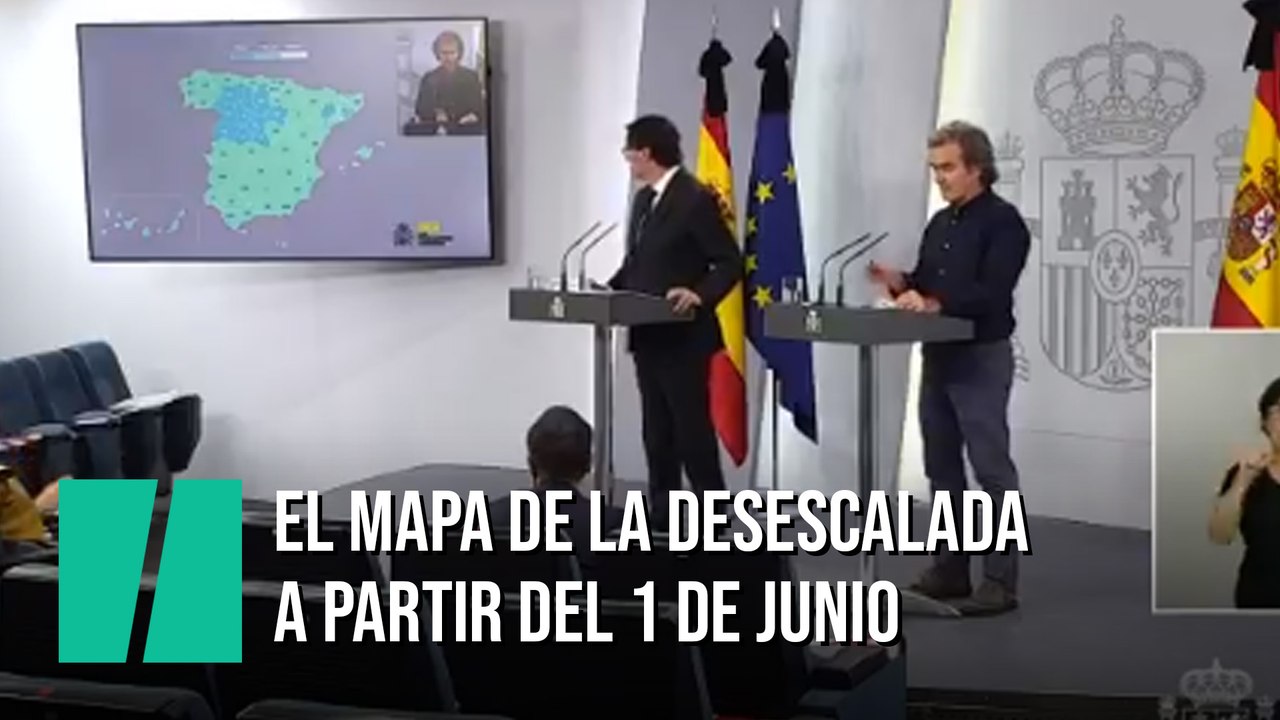 El mapa de la desescalada a parti del 1 de junio