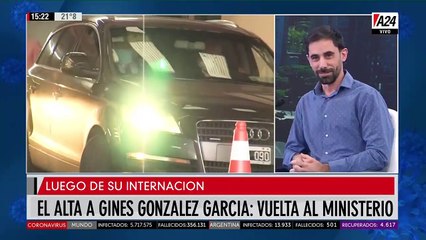 Ginés Gonzales García recibió el alta médica tras su internación