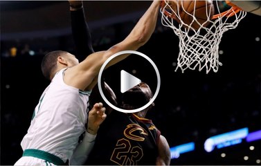 ¡LeBron James humillado! Cuando Jayson Tatum lo paso por arriba dejándolo sin reacción