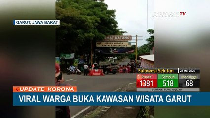 Viral Emak-Emak Buka Paksa Blokade Wisata Pantai Rancabuaya