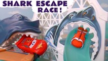 Shark Challenge Racing with Hot Wheels Cars and Disney Pixar McQueen vs Funny Funlings and Marvel Avengers in this Family Friendly Toy Story for Kids from a Kid Friendly Family Channel