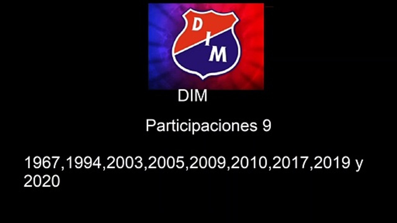 Equipos Colombianos que participaron en  Copa Libertadores 1960-2020