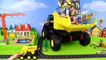 Truck with Surprise Toys - Excavator, Crane, Cars, Concrete Mixer - other Toy Vehicles for Kids