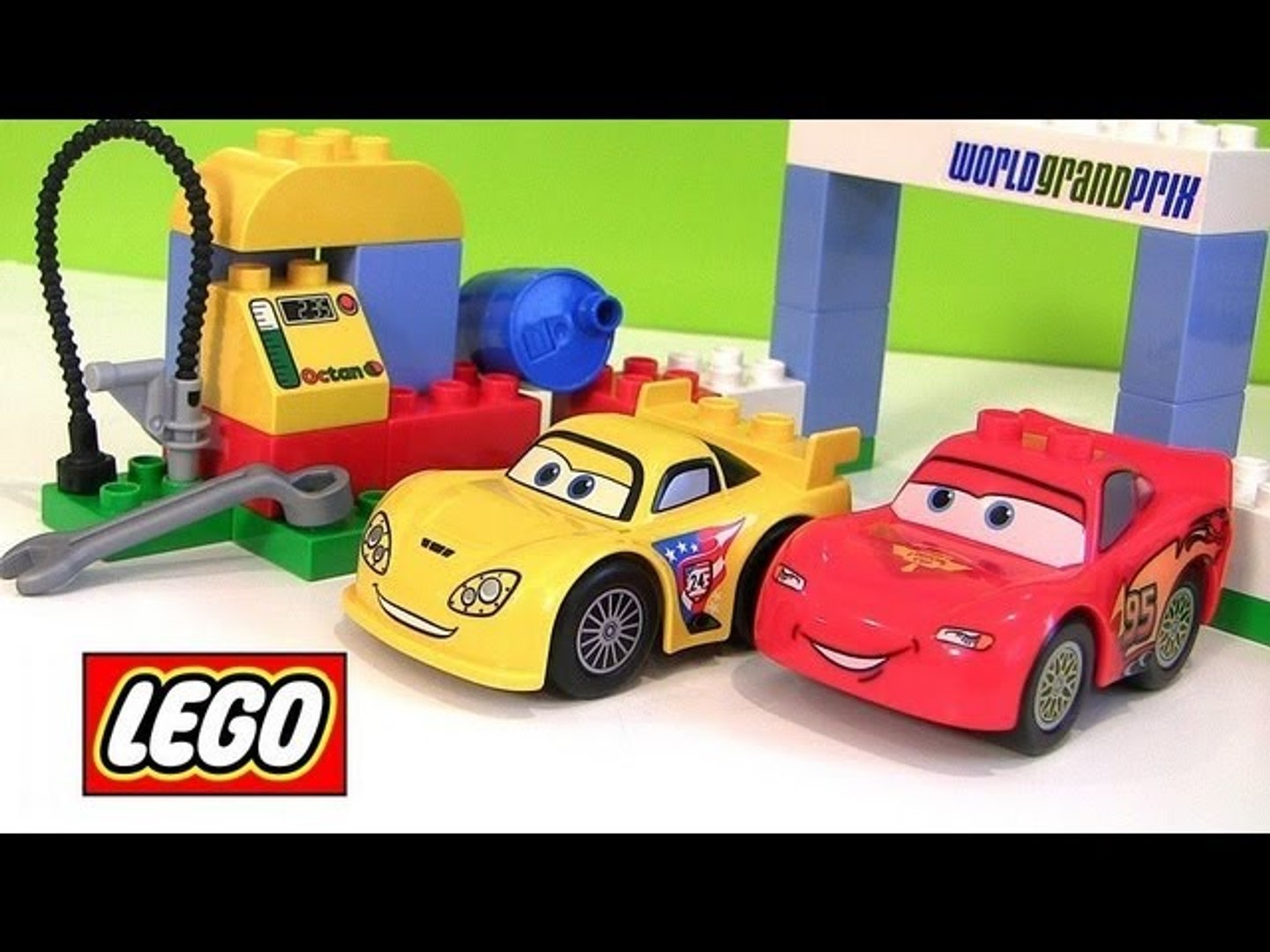 Cars 2 LEGO Duplo Race Day Lightning McQueen 6133 Jeff Gorvette Disney  Builable Toys Pixar review - video Dailymotion