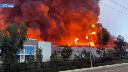 احتراق أكبر مستودعات شركة " أمازون" بأمريكا