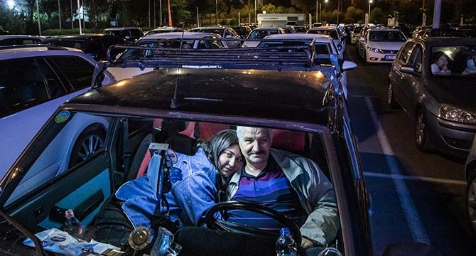 İstanbul’da arabalı açık hava sinema keyfi