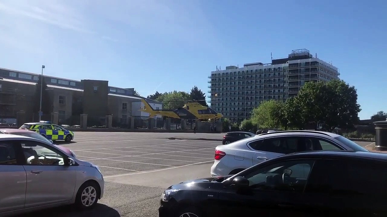 Air Ambulance attends RTC in Northampton