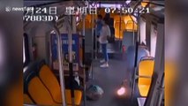 Phone playing music explodes in passenger's pocket on Chinese bus