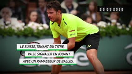 Il y a 4 ans - Wawrinka régalait Roland en échangeant avec un "ball boy"