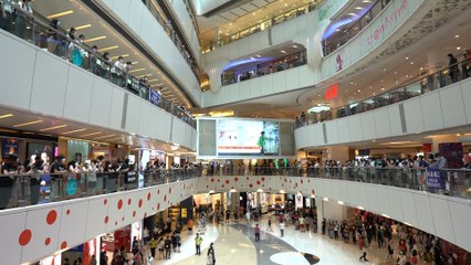 Lunchtime protests in Hong Kong malls