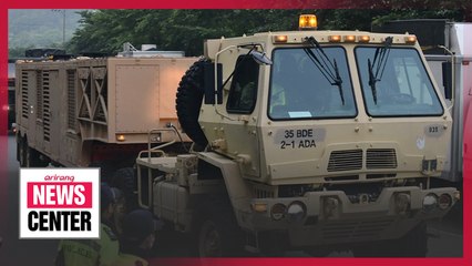 Military transports replacement equipment to U.S. THAAD base in Seongju