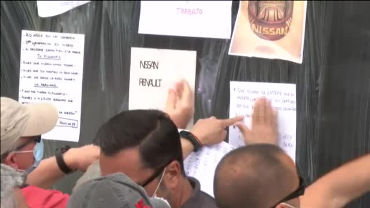 Los trabajadores de Nissan protestan contra el cierre de las plantas de Barcelona