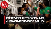 Usuarios del metro no respetan protocolo de sana distancia en CdMx