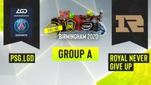 Dota2 - PSG.LGD vs. Royal Never Give Up - Game 1 - ESL One Birmingham 2020 - Group A - China