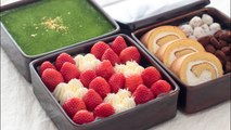 スイーツおせち作ってみた!前編 Japanese Sweet Osechi いちごタルト、純生ロール Strawberry tart, Roll cake｜HidaMari Cooking