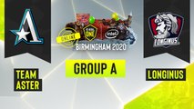 Dota2 - Team Aster vs. Longinus - Game 2 - ESL One Birmingham 2020 - Group A - CN
