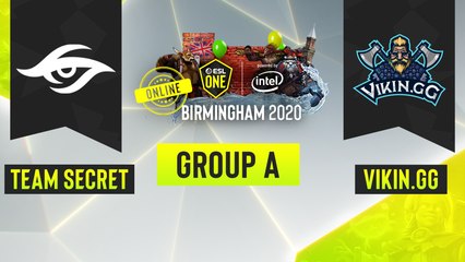 Dota2 - Team Secret vs. Vikin.gg - Game 2 - ESL One Birmingham 2020 - Group A - EU