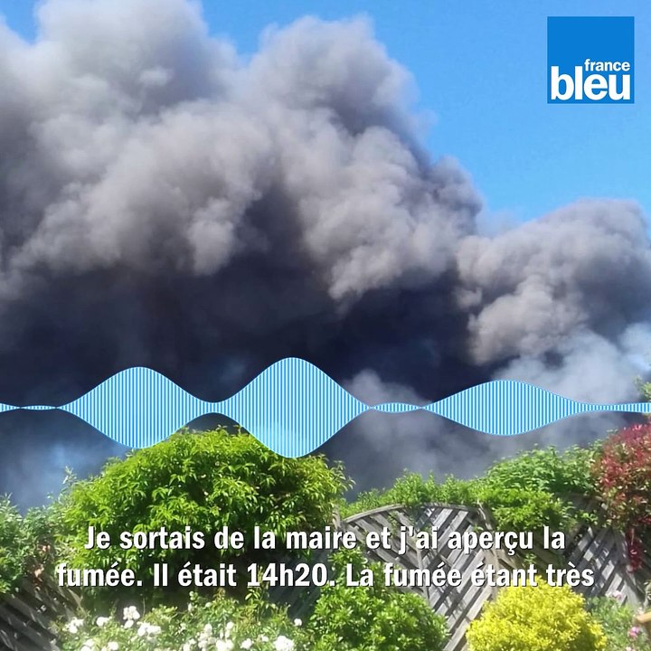 Donville-Les-Bains : La maire est sur place depuis le début de l'incendie qui a ravagé le centre de tri des déchets