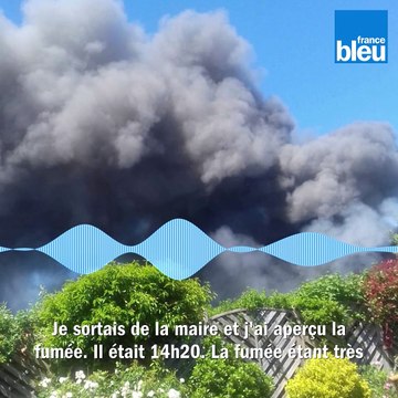 Donville-Les-Bains : La maire est sur place depuis le début de l'incendie qui a ravagé le centre de tri des déchets