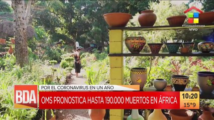 OMS pronostica hasta 190 mil muertos en África