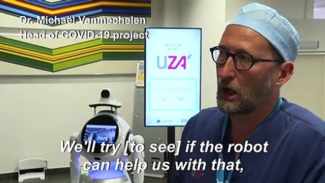 COVID-19: Robot screens visitors entering Belgian hospital