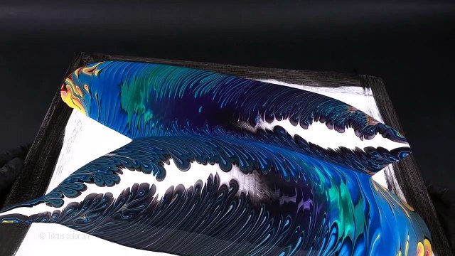 The Other Direction - Fluid Art - Acrylic pour Painting - one Technique - three Pictures | Tiktus color Art