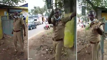 போதையில் ரகளை செய்யும் சப் இன்ஸ்பெக்டர்