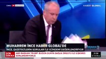 Cumhurbaşkanı Erdoğan'ın konuşması nedeniyle sözü kesilen Muharrem İnce canlı yayını terk etti