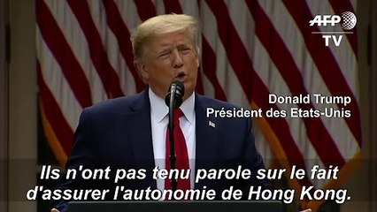Trump: la Chine n'a "pas tenu parole" sur "l'autonomie de Hong Kong"