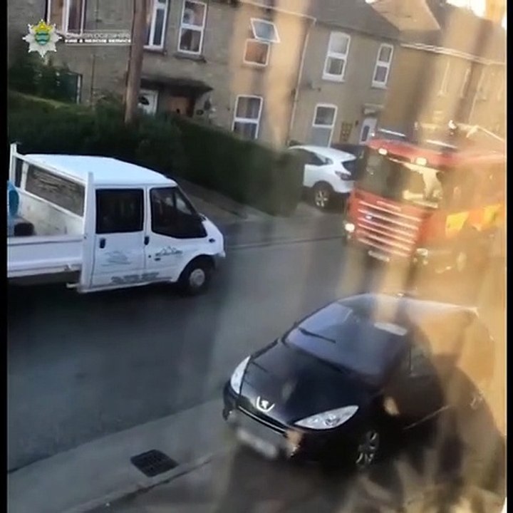 Parked cars block fire engine